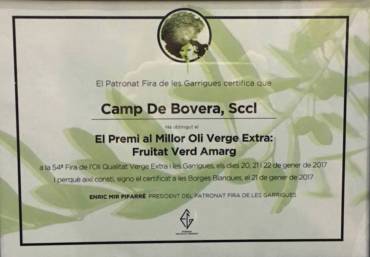 Premio al mejor aceite virgen extra: afrutado verde amargo